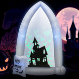 NNECW 210 CM Halloween Inflatable Tombstone with Blower & Bat LED Projector