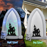 NNECW 210 CM Halloween Inflatable Tombstone with Blower & Bat LED Projector