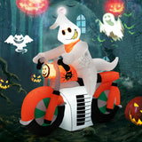 NNECW 155CM Tall Halloween Inflatable Ghost Riding on Motor Bike