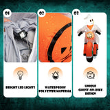 NNECW 155CM Tall Halloween Inflatable Ghost Riding on Motor Bike