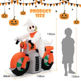 NNECW 155CM Tall Halloween Inflatable Ghost Riding on Motor Bike
