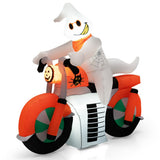 NNECW 155CM Tall Halloween Inflatable Ghost Riding on Motor Bike