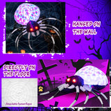 NNECW 105CM Wall Halloween Inflatable Spider with Multi-colour Lights
