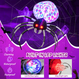 NNECW 105CM Wall Halloween Inflatable Spider with Multi-colour Lights