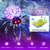 NNECW 105CM Wall Halloween Inflatable Spider with Multi-colour Lights