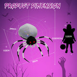 NNECW 105CM Wall Halloween Inflatable Spider with Multi-colour Lights