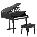 NNECW 30 Keys Piano Keyboard Toy with Sheet Music Stand for Kids-Black