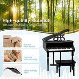 NNECW 30 Keys Piano Keyboard Toy with Sheet Music Stand for Kids-Black