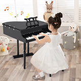 NNECW 30 Keys Piano Keyboard Toy with Sheet Music Stand for Kids-Black