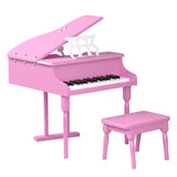 NNECW 30 Keys Piano Keyboard Toy with Sheet Music Stand for Kids-Pink