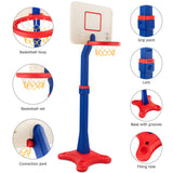 NNECW Height Adjustable Toddler Basketball Hoop Stand Set for Kids