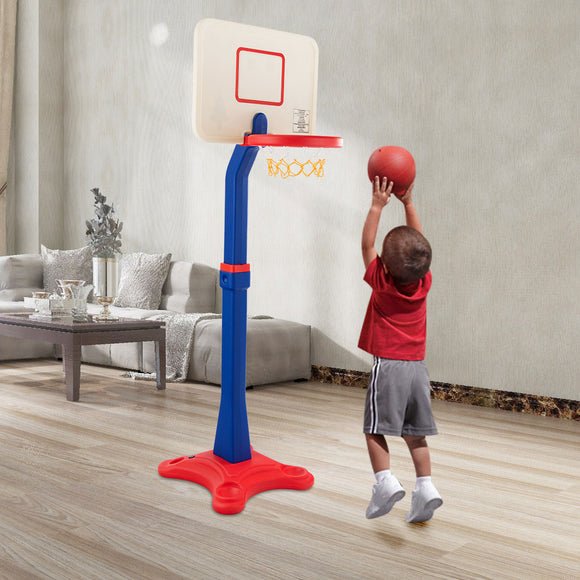 NNECW Height Adjustable Toddler Basketball Hoop Stand Set for Kids