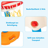 NNECW Height-Adjustable Toddler Basketball Stand with Kid-Friendly HDPE