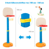 NNECW Height-Adjustable Toddler Basketball Stand with Kid-Friendly HDPE