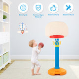 NNECW Height-Adjustable Toddler Basketball Stand with Kid-Friendly HDPE