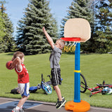 NNECW Height-Adjustable Toddler Basketball Stand with Kid-Friendly HDPE