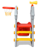 NNECW Children Climber Slide Set with Basketball Hoop for Indoor & Outdoor