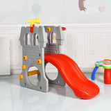 NNECW Children Climber Slide Set with Basketball Hoop for Indoor & Outdoor