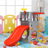 NNECW Children Climber Slide Set with Basketball Hoop for Indoor & Outdoor