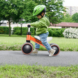 NNECW Baby Balance Training Bike with 4 Wheels for Infant-Orange