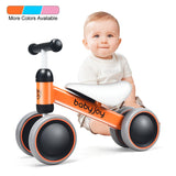 NNECW Baby Balance Training Bike with 4 Wheels for Infant-Orange