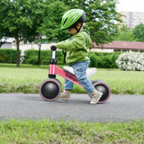 NNECW Baby Balance Training Bike with 4 Wheels for Infant-Pink