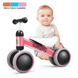NNECW Baby Balance Training Bike with 4 Wheels for Infant-Pink