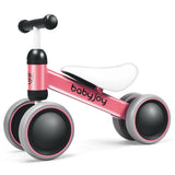 NNECW Baby Balance Training Bike with 4 Wheels for Infant-Pink