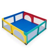 NNECW Extra Large Baby Playpen with Safety Gates &amp Mesh Walls-Multicolor