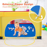 NNECW Extra Large Baby Playpen with Safety Gates &amp Mesh Walls-Multicolor