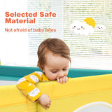 NNECW Extra Large Baby Playpen with Safety Gates &amp Mesh Walls-Multicolor
