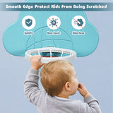 NNECW 3-in-1 Basketball Hoop Set Stand Adjustable Height-Green