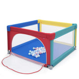 NNECW Playpen Baby Toddlers Safety Activity Fence with 50 Ocean Balls-Multicolor