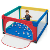 NNECW Playpen Baby Toddlers Safety Activity Fence with 50 Ocean Balls-Multicolor