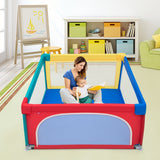 NNECW Playpen Baby Toddlers Safety Activity Fence with 50 Ocean Balls-Multicolor