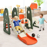NNECW 6 in 1 Climber Slide Playset with Basketball Hoop for Kids