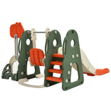 NNECW 6 in 1 Climber Slide Playset with Basketball Hoop for Kids