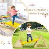 NNECW 3 in 1 Climbing Toy Set with 2 Triangle Ladders & Ramp for Toddlers