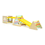 NNECW 5 in 1 Montessori Climbing Triangle & Cube  with Slide Board for Kids