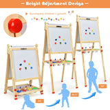 NNECW Art Easel with Paper Roll and Double-Sided Adjustable Drawing Easel Board for Kids