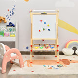 NNECW Art Easel with Paper Roll and Double-Sided Adjustable Drawing Easel Board for Kids