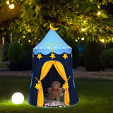 NNECW Kids Foldable Pop Up Play Tent with Star Lights & Carry Bag