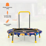 NNECW Convertible Swing and Trampoline Set with Upholstered Handrail for Kids