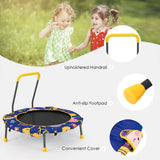 NNECW Convertible Swing and Trampoline Set with Upholstered Handrail for Kids