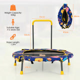 NNECW Convertible Swing and Trampoline Set with Upholstered Handrail for Kids