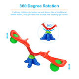 NNECW Kids Swivel Seesaw with Grip Handle for Backyard Playground