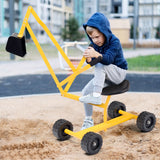 NNECW Kids Ride on Sand Digger with Rotatable Seat for Beach Yellow
