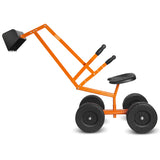 NNECW Kids Ride on Sand Digger with Rotatable Seat for Beach Orange