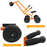 NNECW Kids Ride on Sand Digger with Rotatable Seat for Beach Orange
