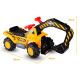 NNECW Kids Excavator Ride On Digger Toy with Safety Helmet